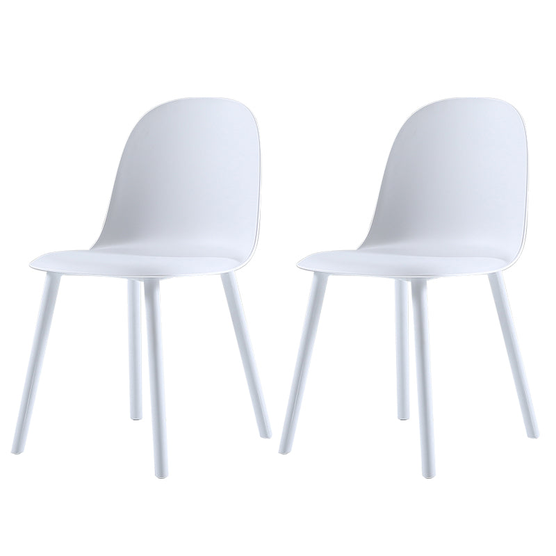 Nordic Dining Room Armless Chair Plastic Side Fabric Chair for Kitchen