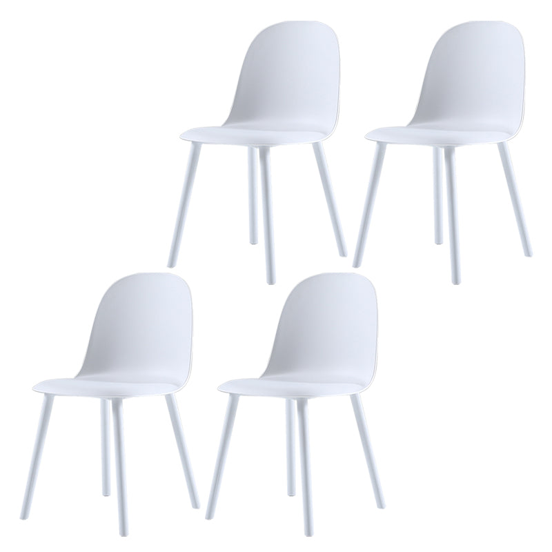 Nordic Dining Room Armless Chair Plastic Side Fabric Chair for Kitchen