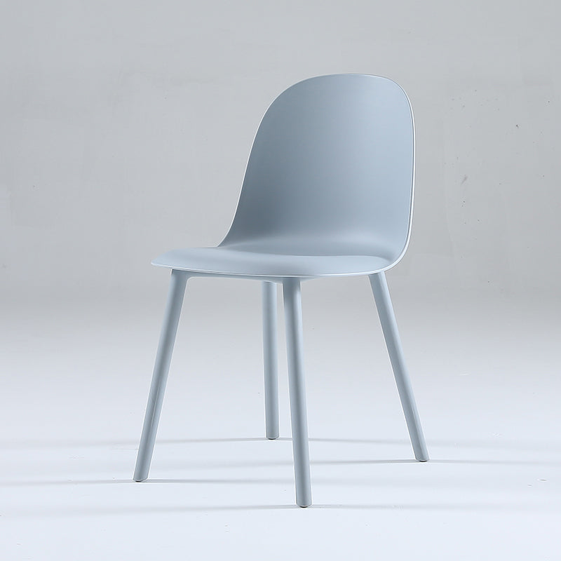 Nordic Dining Room Armless Chair Plastic Side Fabric Chair for Kitchen