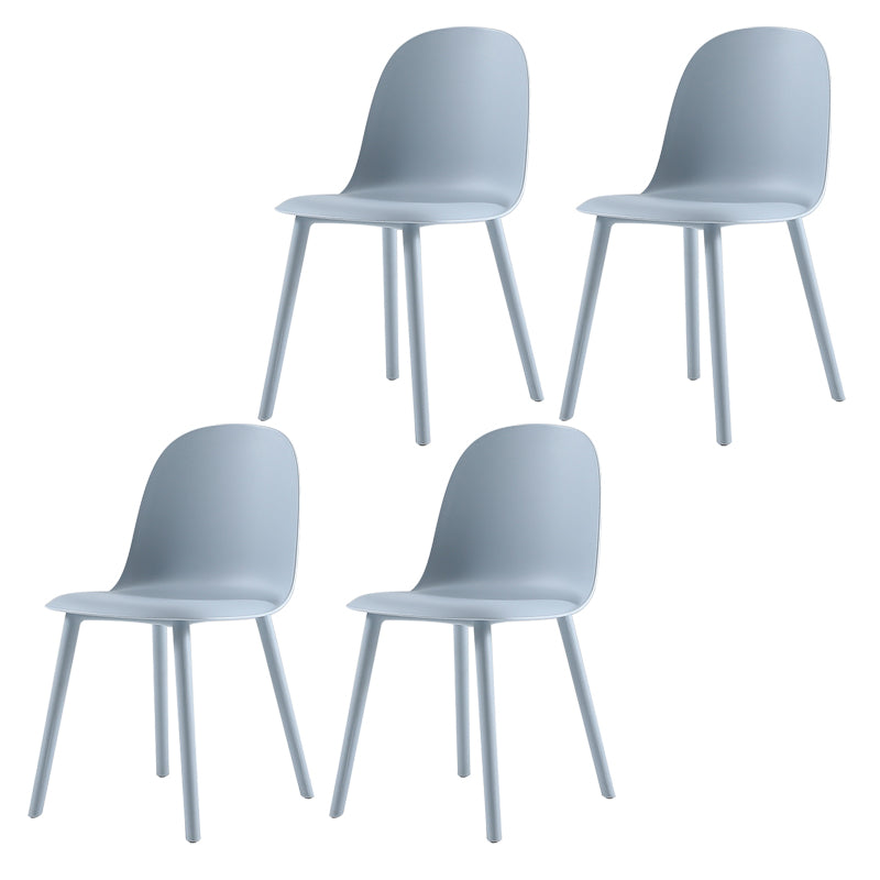 Nordic Dining Room Armless Chair Plastic Side Fabric Chair for Kitchen