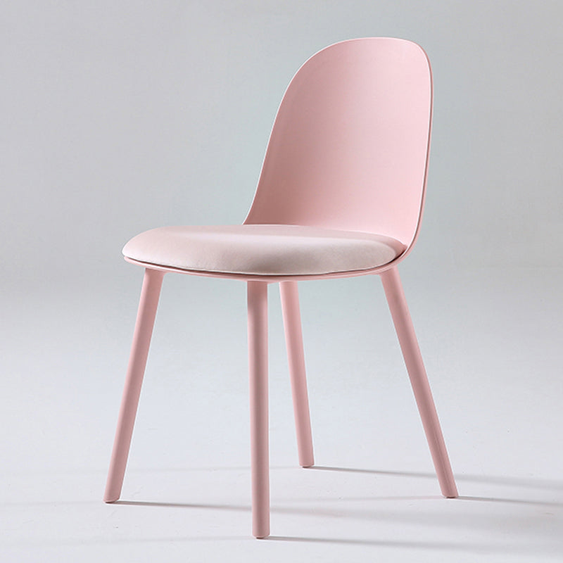 Nordic Dining Room Armless Chair Plastic Side Fabric Chair for Kitchen