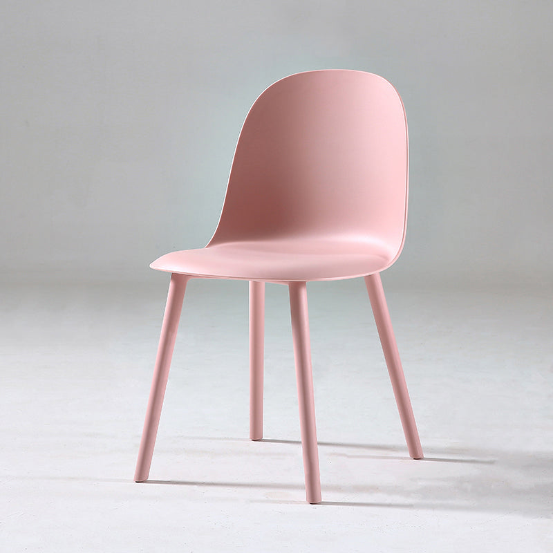 Nordic Dining Room Armless Chair Plastic Side Fabric Chair for Kitchen