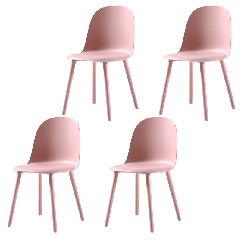 Nordic Dining Room Armless Chair Plastic Side Fabric Chair for Kitchen