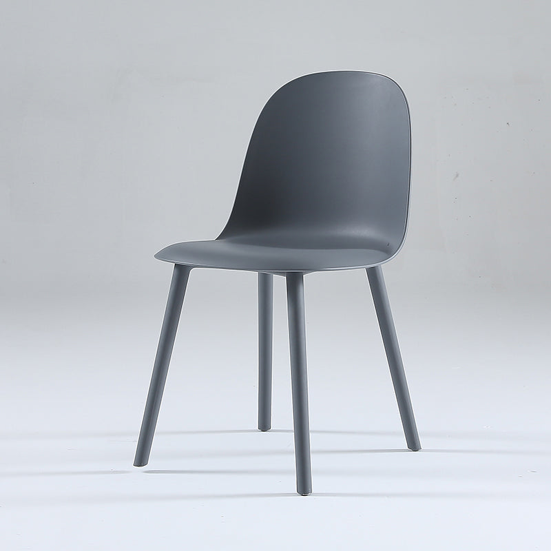 Nordic Dining Room Armless Chair Plastic Side Fabric Chair for Kitchen