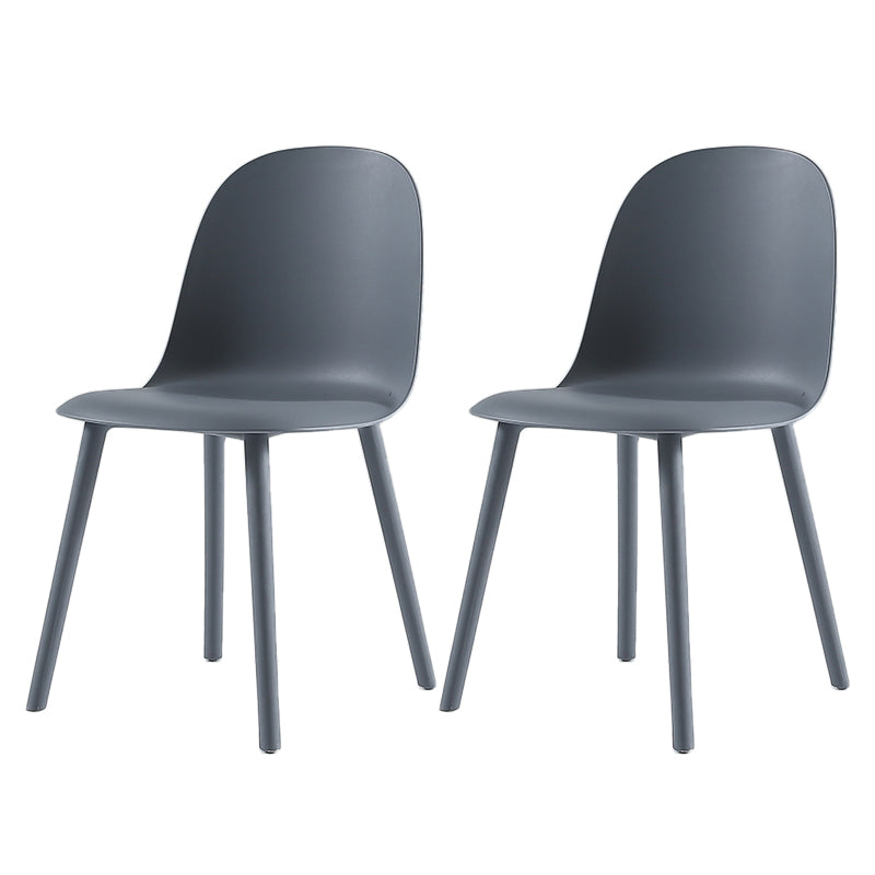 Nordic Dining Room Armless Chair Plastic Side Fabric Chair for Kitchen