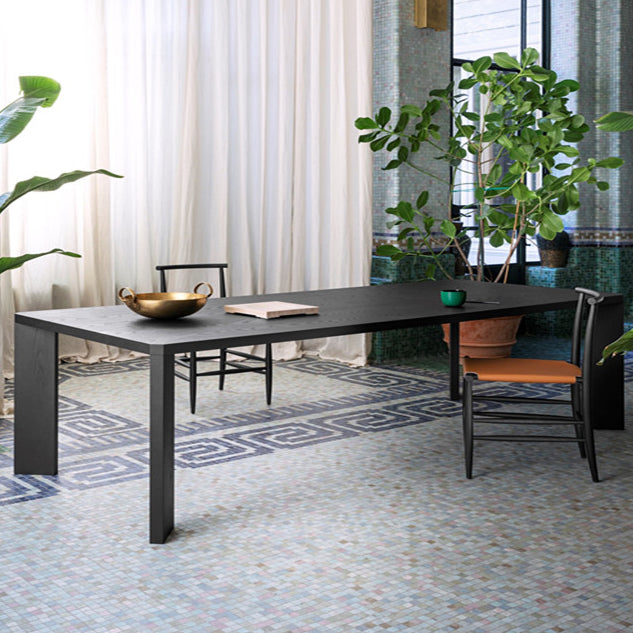 Zeitgenössischer Esstisch Massivholz Tisch mit 4 Beinen zum Esszimmer