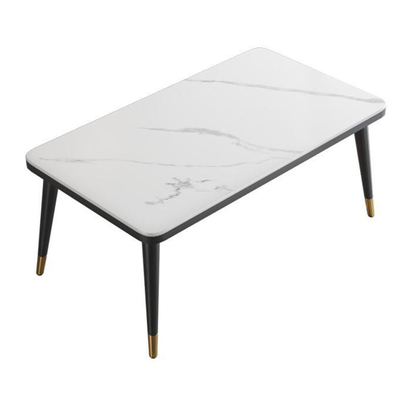 Sintered Stone Modern Dining Table Rectangle Table with 4 Legs for Home Use