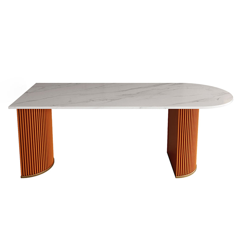 Metaal eigentijdse gratis vorm eettafel gesinterde stenen tafel voor eetkamer en keuken