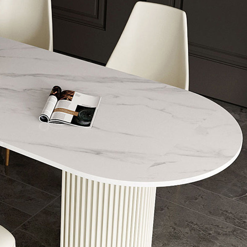 Metaal eigentijdse gratis vorm eettafel gesinterde stenen tafel voor eetkamer en keuken