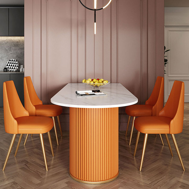 Metaal eigentijdse gratis vorm eettafel gesinterde stenen tafel voor eetkamer en keuken