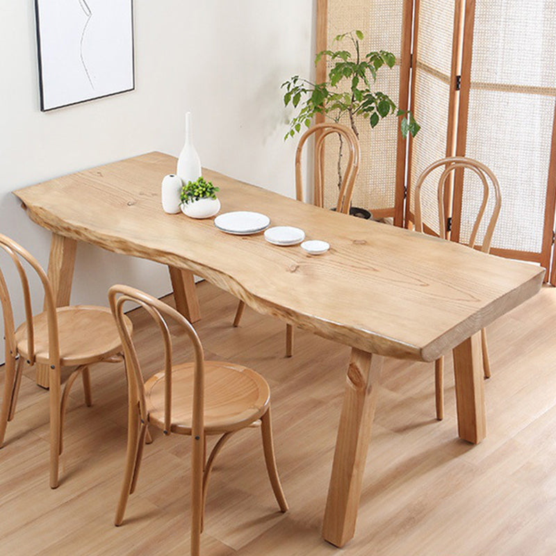 Rectangle Solid Wood Dining Table Simplicity 4 Legs Table for Dining Room