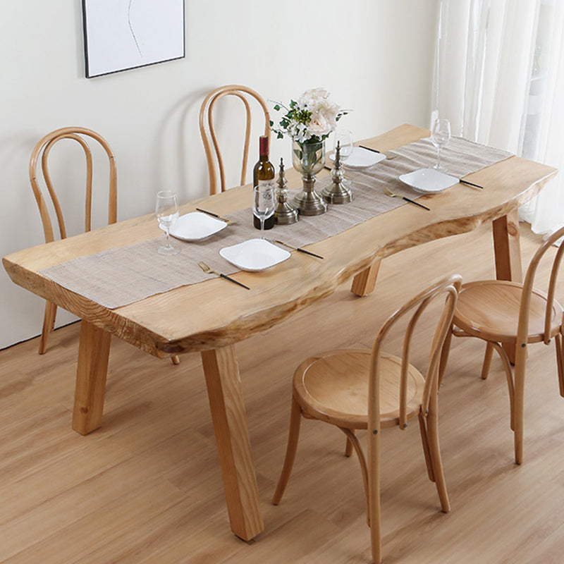 Rectangle Solid Wood Dining Table Simplicity 4 Legs Table for Dining Room