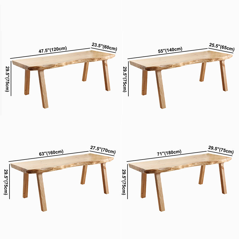 Rectangle Solid Wood Dining Table Simplicity 4 Legs Table for Dining Room