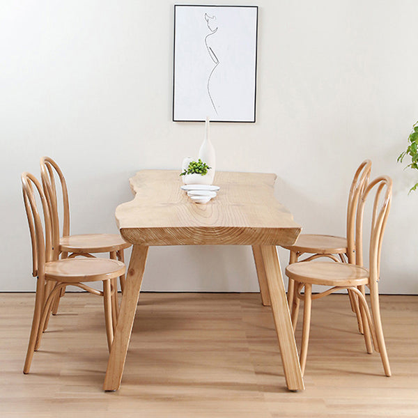 Rectangle Solid Wood Dining Table Simplicity 4 Legs Table for Dining Room
