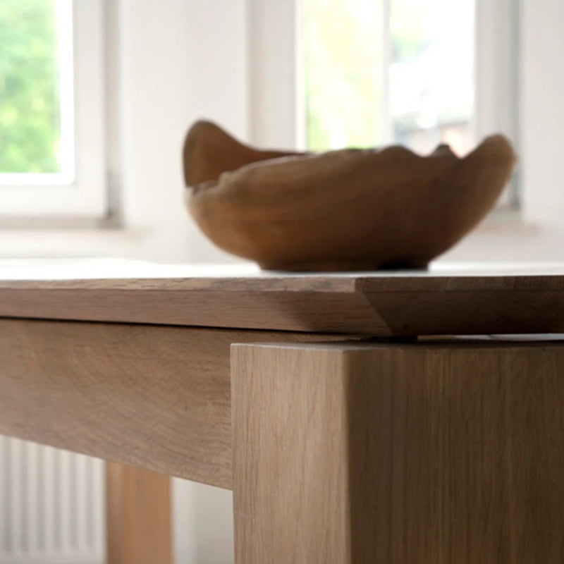 Massives Holz Rechteck Esstisch Moderne moderne Küchenholzholz mit 4 Beinen