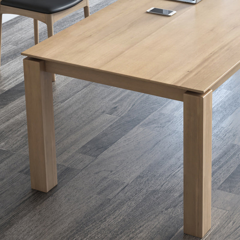 Massives Holz Rechteck Esstisch Moderne moderne Küchenholzholz mit 4 Beinen