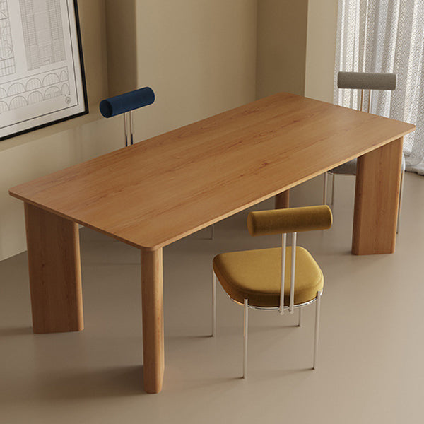 Tavolo da pranzo a rettangolo in legno massiccio moderno tavolo da cucina contemporanea con 4 gambe