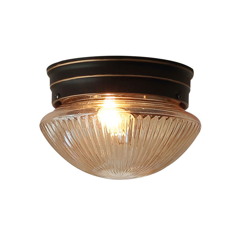 7.5" Wide Classic Bowl Flush Mount Glass 1 Light Flush Ceiling Light for Foyer