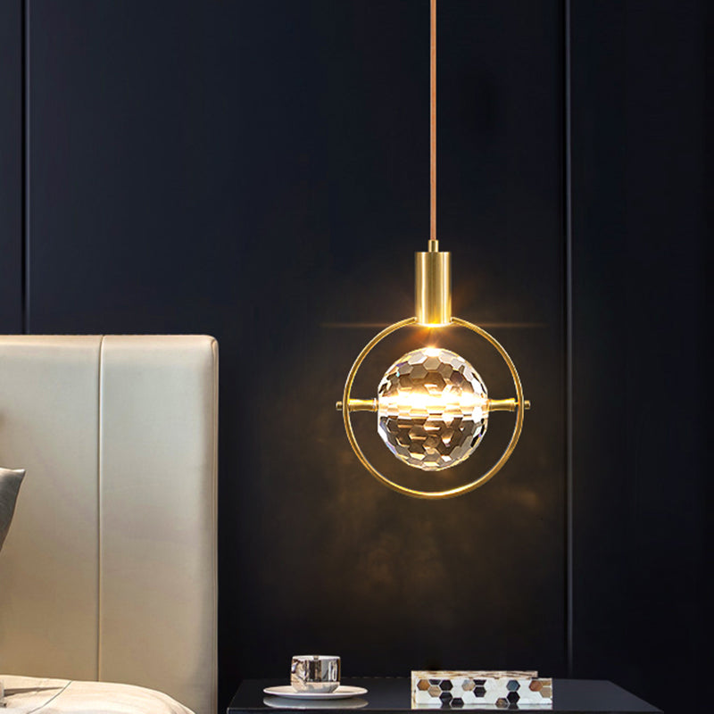 LED Crystal Chandelier Pendant Light Modern Simple Style Celling Hanging Light for Indoor