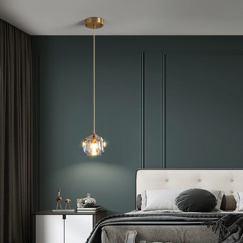 Crystal Chandelier Lighting Modern Simple Style Pendant Lighting for Bedroom Bedside