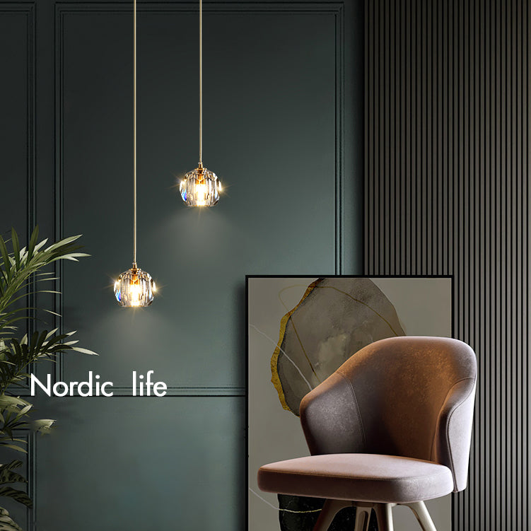Crystal Chandelier Lighting Modern Simple Style Pendant Lighting for Bedroom Bedside