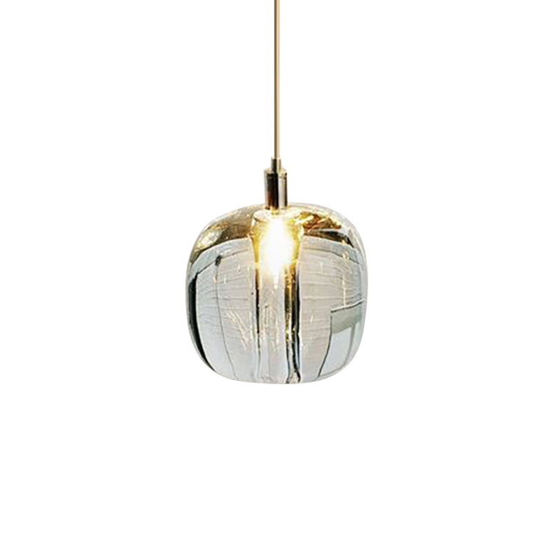 Modern Simple Style Crystal Pendant Lighting Crystal Globe Shade Hanging Lamp for Bedroom Bedside