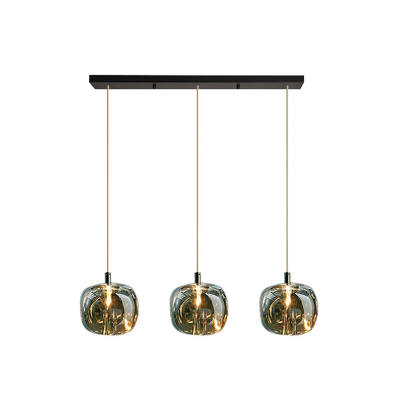 Modern Simple Style Crystal Pendant Lighting Crystal Globe Shade Hanging Lamp for Bedroom Bedside