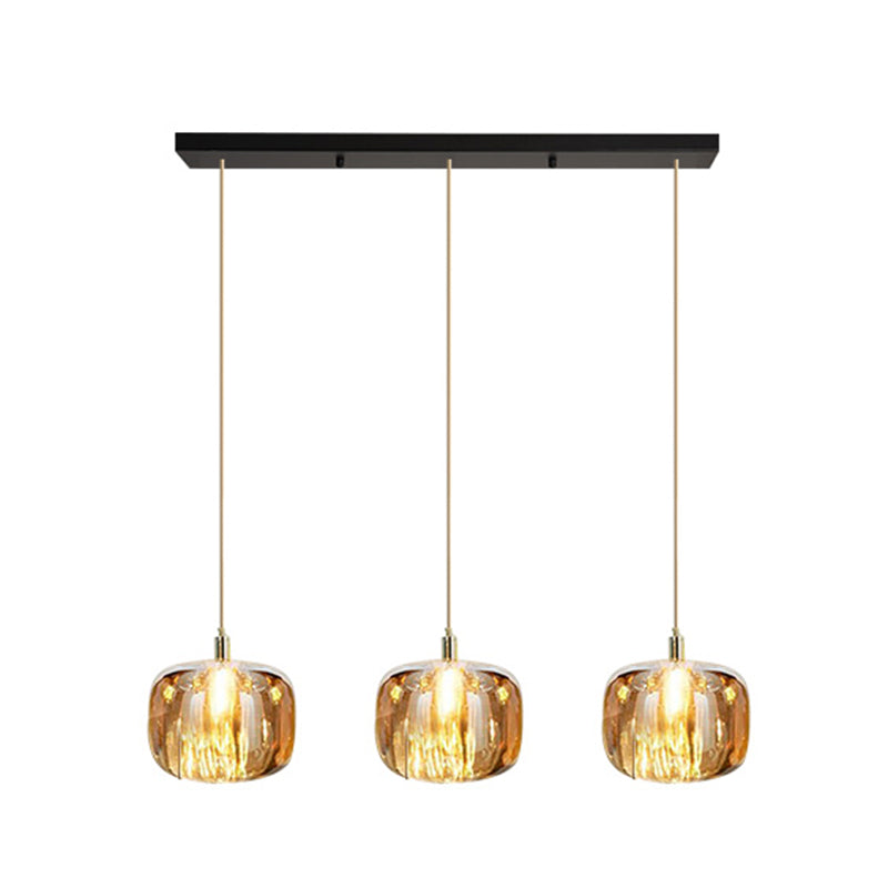 Modern Simple Style Crystal Pendant Lighting Crystal Globe Shade Hanging Lamp for Bedroom Bedside