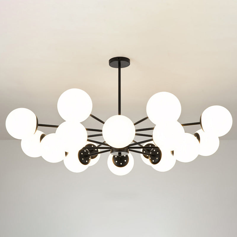 Multi-Lights Single-Tier Nordic Simple Style Metal LED Pendant Chandelier Light