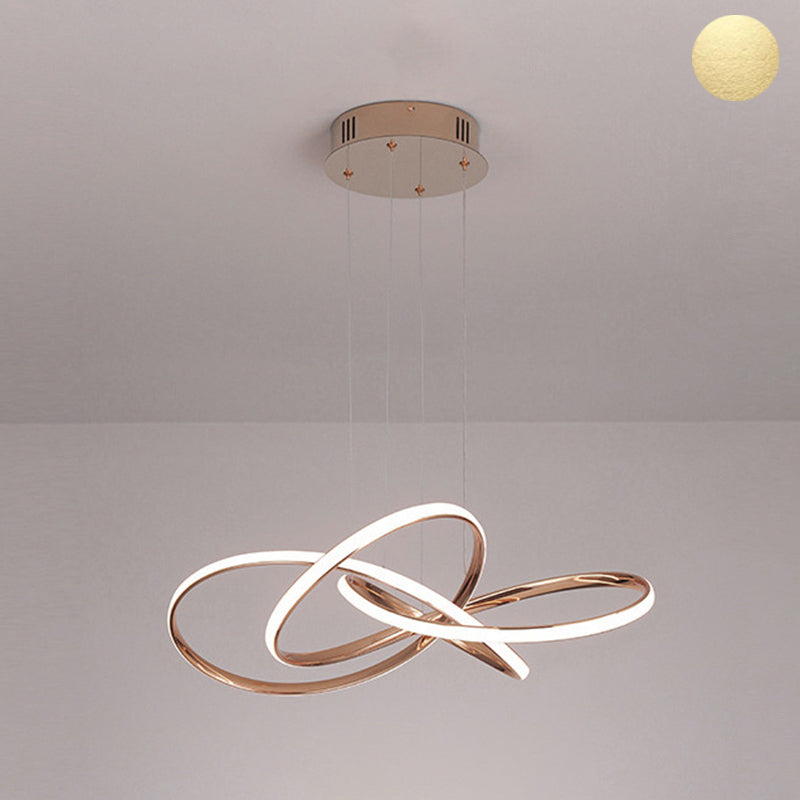 Luces de techo colgantes de metal modernas Candelera colgante lineal para sala de estar