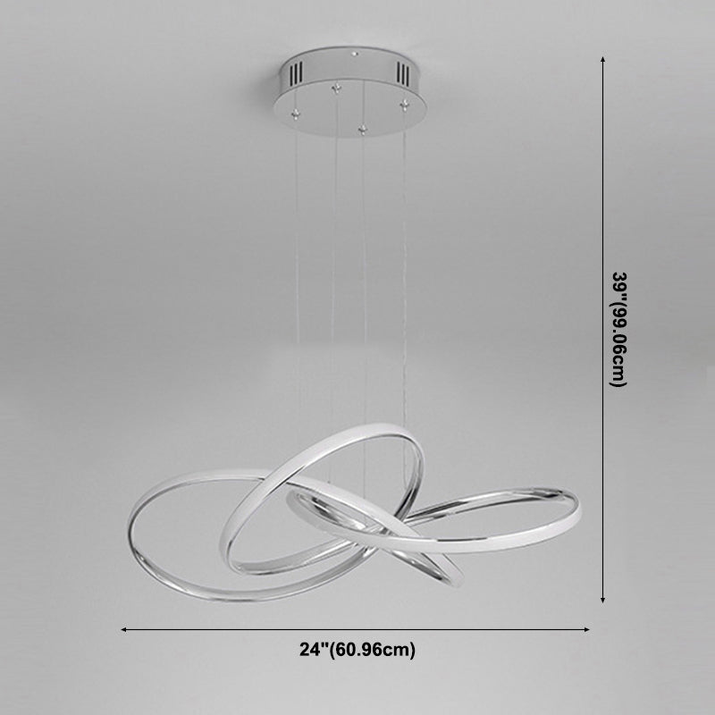 Luces de techo colgantes de metal modernas Candelera colgante lineal para sala de estar