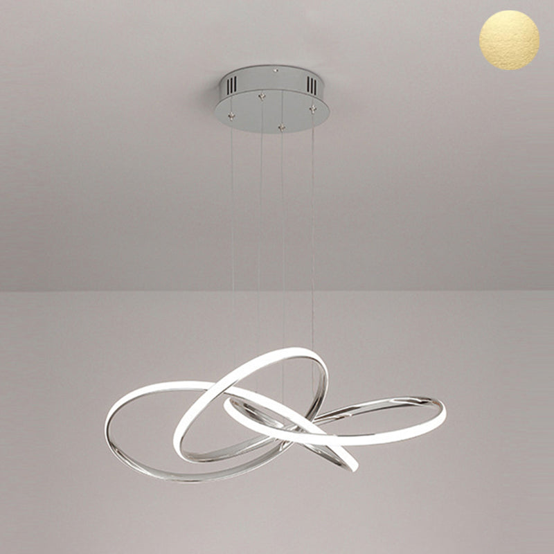 Luces de techo colgantes de metal modernas Candelera colgante lineal para sala de estar