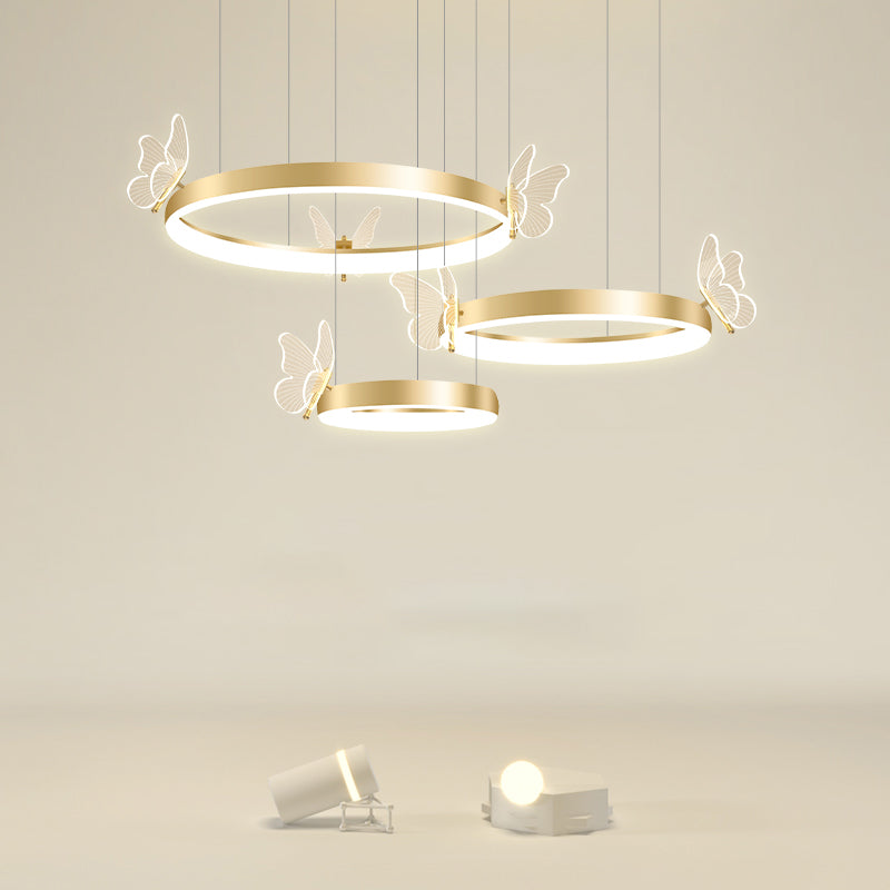 Accesorios de iluminación de techo contemporáneo de techo de techo de techo de metal de 3 niveles