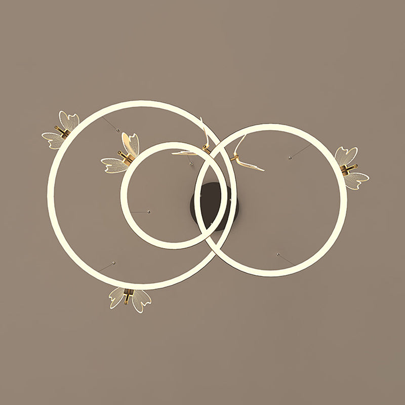 Accesorios de iluminación de techo contemporáneo de techo de techo de techo de metal de 3 niveles