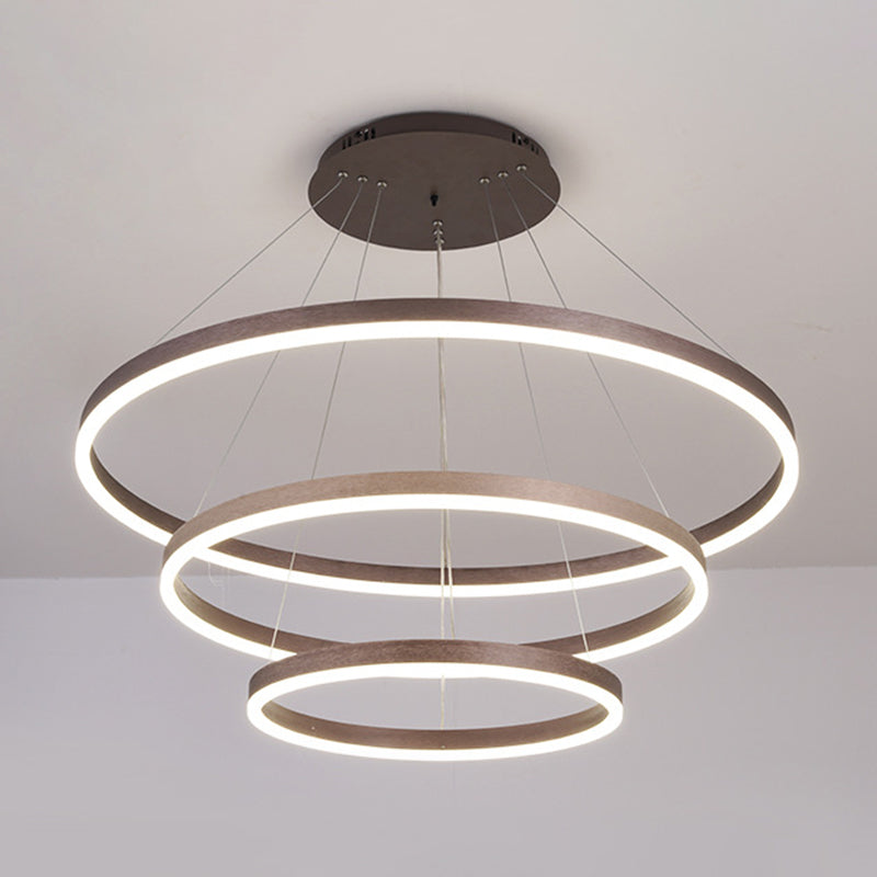 Anello a 3 luci a 3 luci appendiabiti a soffitto moderno in metallo lampadario di illuminazione
