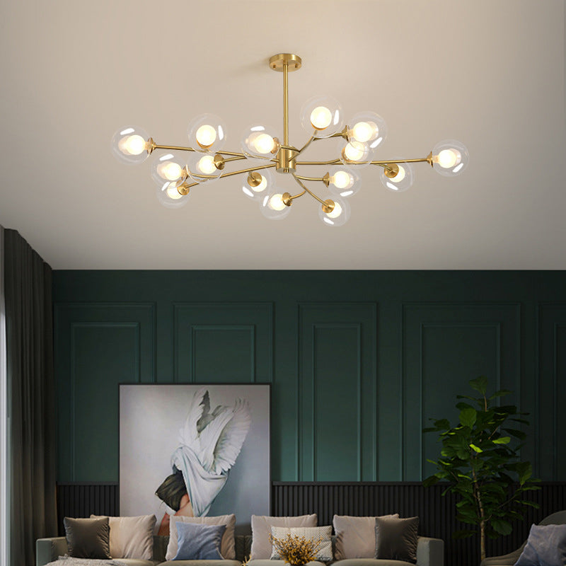 Luz de múltiples luces colgantes de vidrio lámparas de colgante de estilo moderno