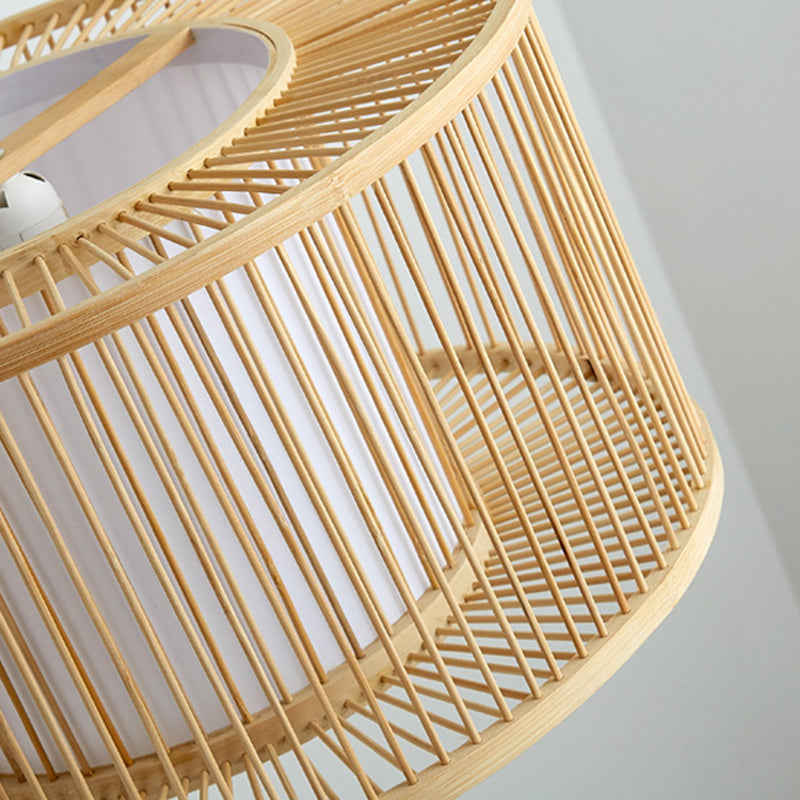 Lampada a ciondolo di bambù giapponese BEIGE BEIGE Luce sospesa