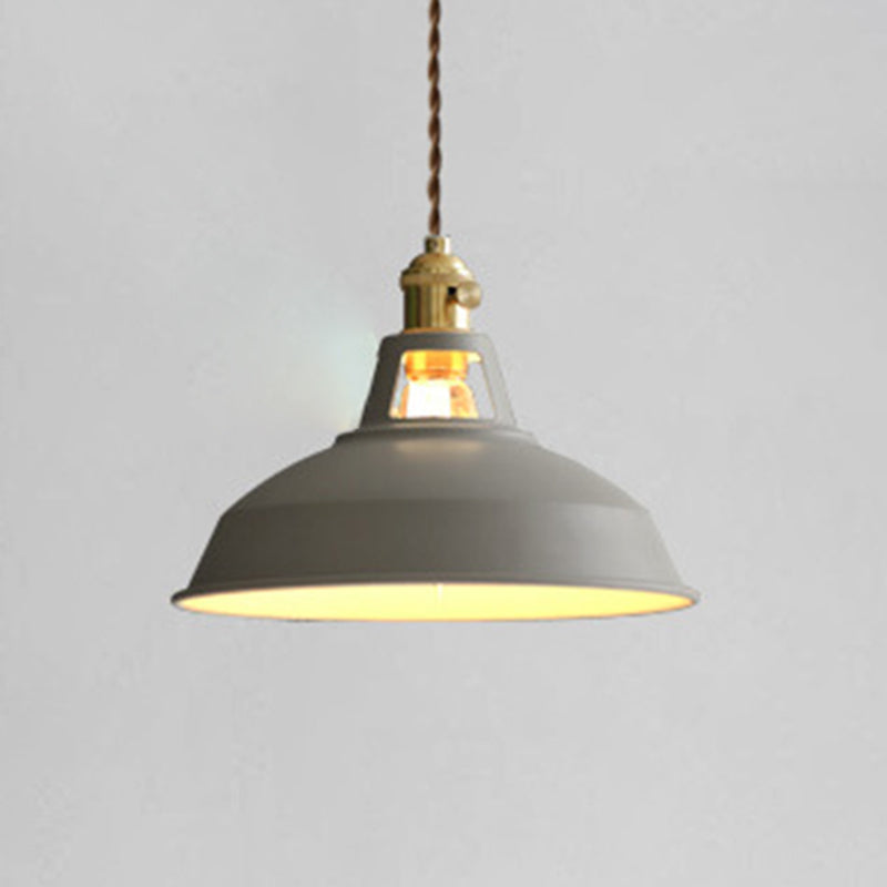 Semicircle Pendant Light Modern Style Metal 1 Light Hanging Ceiling Light