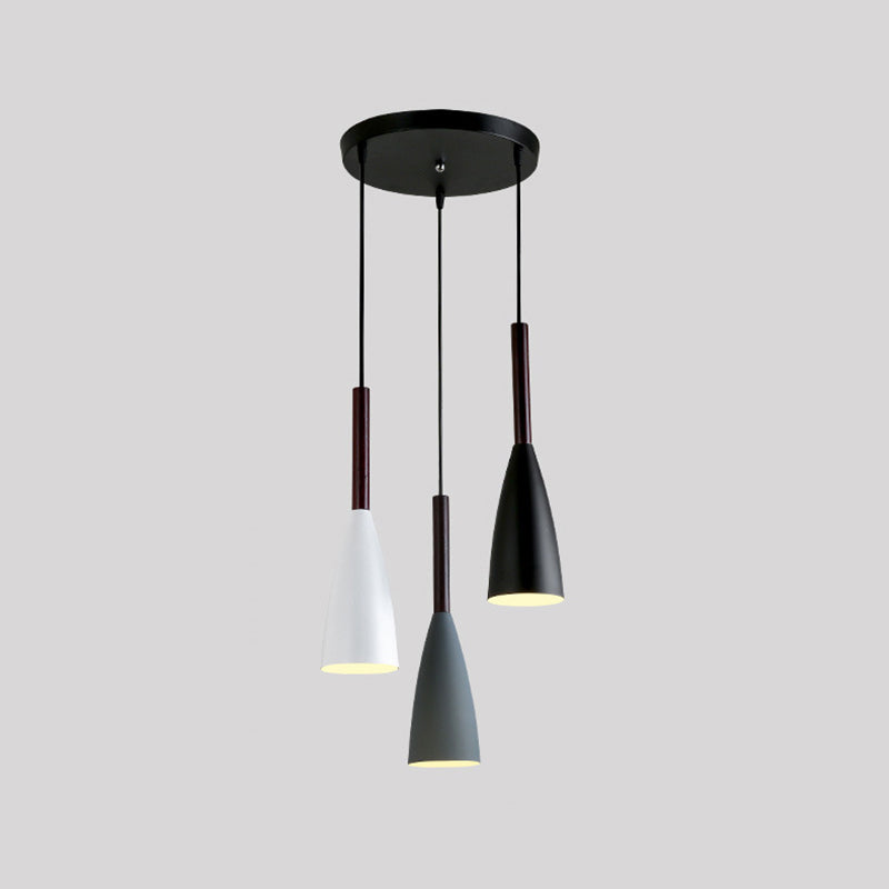 "Colore Round Multi Pendant le luminaire de plafond 
Lampe suspension de la tête à style moderne 3 "