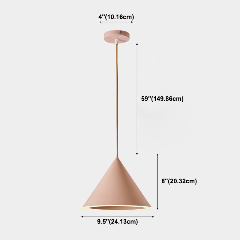 Moderner Stil Anhänger Lichtkegelform Metall 3 Lichter Suspendierung Anhänger