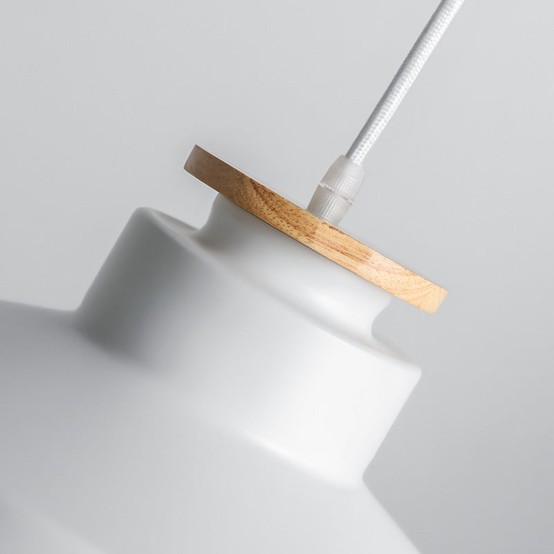 Modern Macaron Shaped Hanging Pendant Lights Metal 1 Light Hanging Ceiling Light