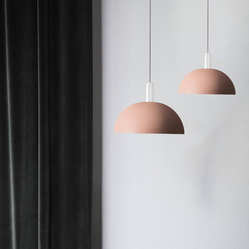 Ciondolo in stile moderno a pendente a forma di cupola in metallo 1 sospensione leggera