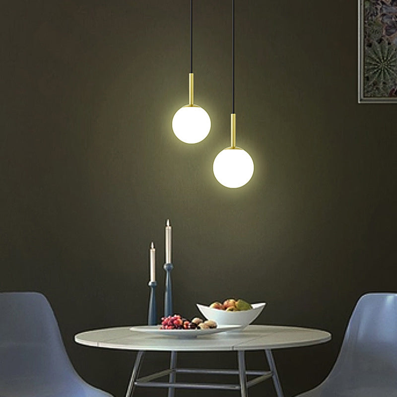 Glass Ball Pendant Lighting Fixtures Modern Style 1 Light Suspension Pendant
