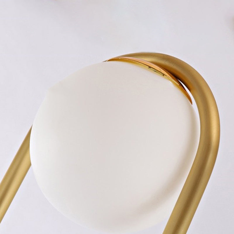 Glass Ball Shaped Hanging Lamp Kit Modern Style 1 Light Suspension Pendant