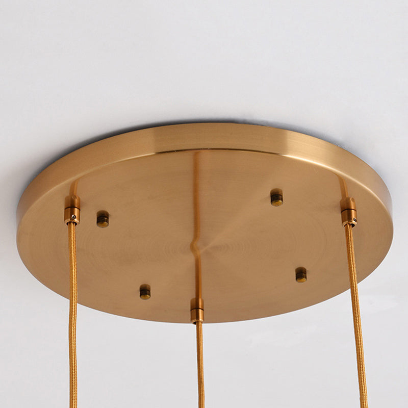 Wrought Iron Indoor Hanging Lamp in Modern Creative Style Globe Glass Pendant Light for Dining Room