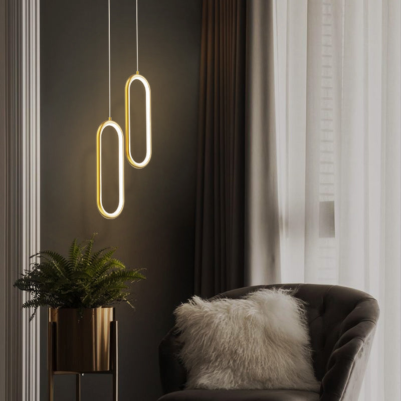 Geometric Metal Suspended Lighting Fixture Modern Style Pendant Lighting Fixtures