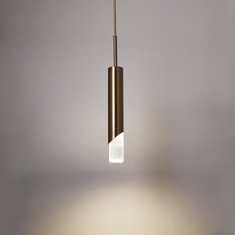 Moderner Stil 1-Licht hängende Anhänger Lichter Acrylzylindrische Anhängerleuchten