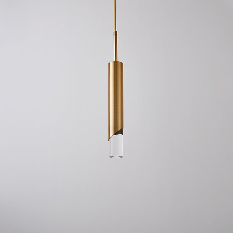 Moderner Stil 1-Licht hängende Anhänger Lichter Acrylzylindrische Anhängerleuchten