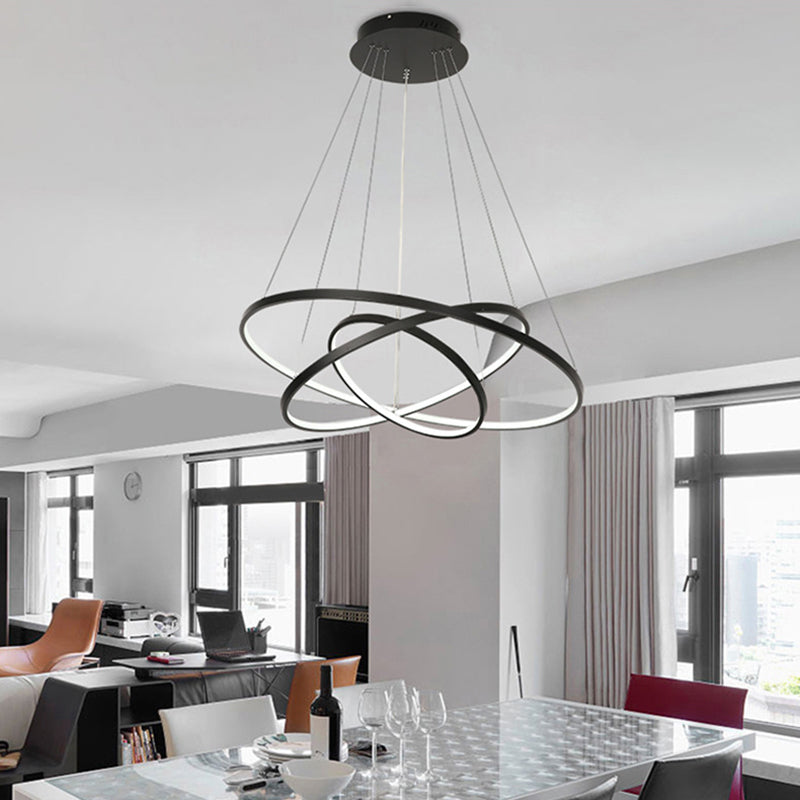 Lampade a sospensione multi -luci in metallo strati moderni in stile appendetta