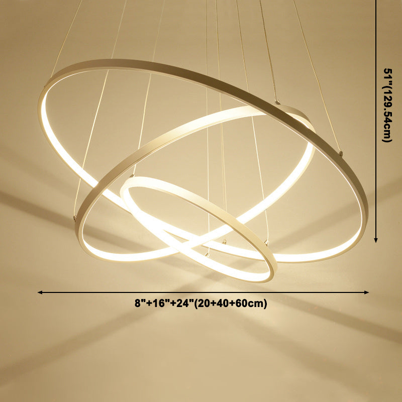 Lámparas de metal múltiples lámparas colgantes capas de estilo colgante de estilo moderno